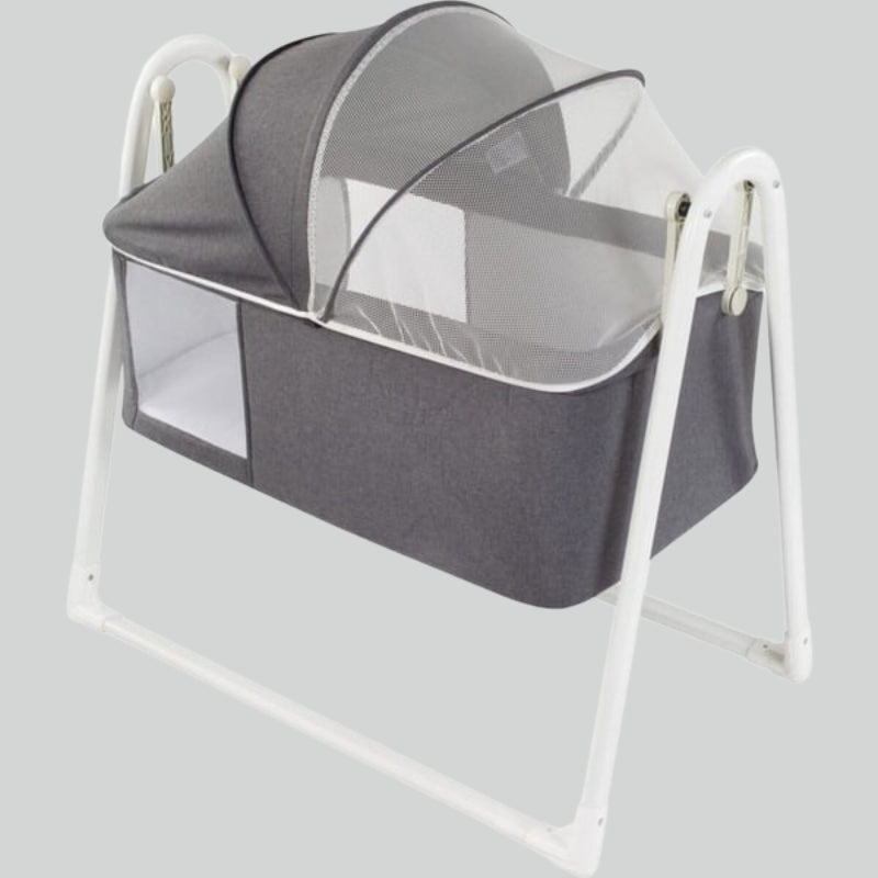 Nova Co-Sleeper Babywieg met Schommelfunctie – Donkergrijs – 40 × 80 cm