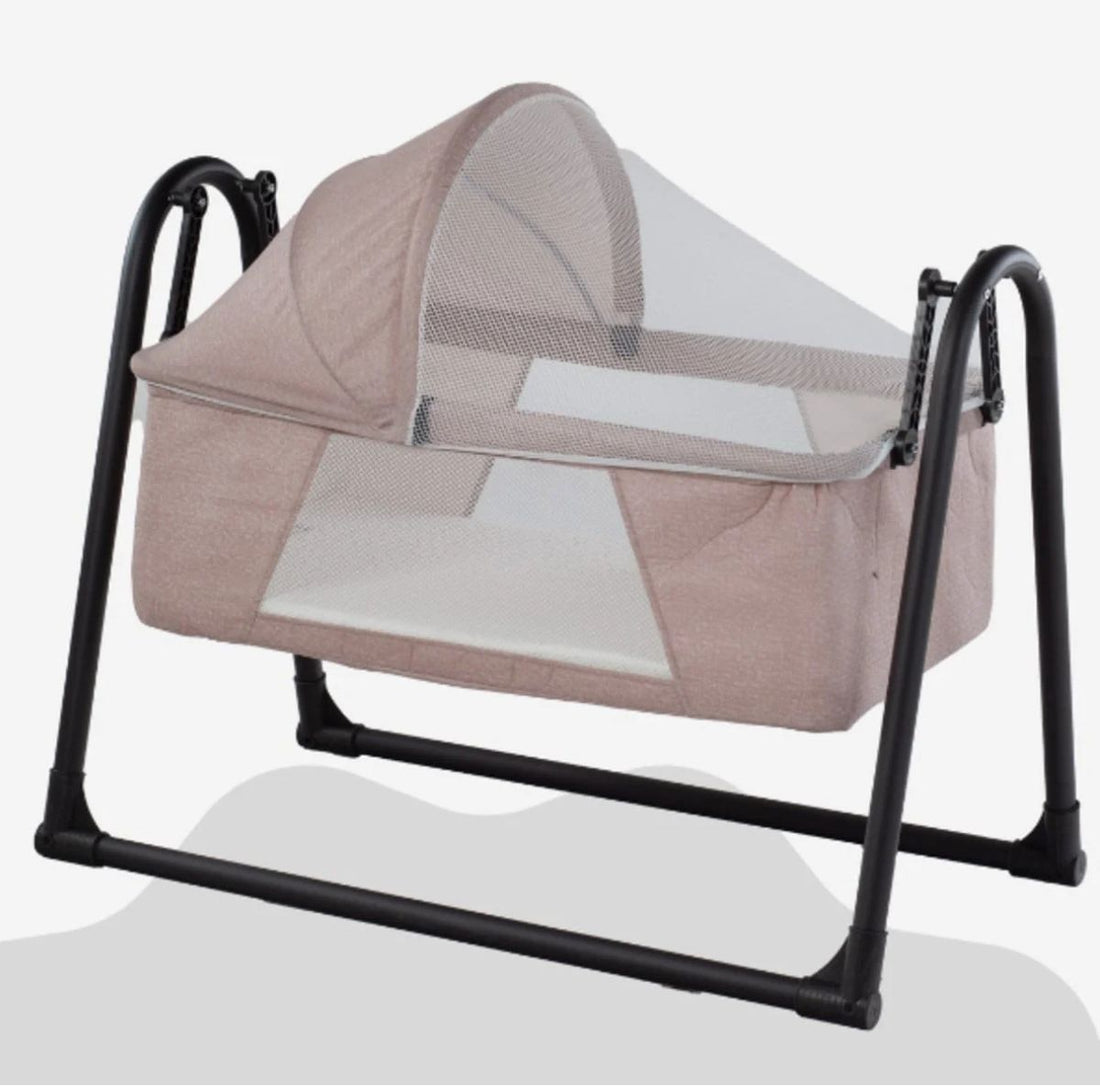 Viona Co-Sleeper Babywieg met Schommelfunctie, Muskietennet & Zonneluifel – Opvouwbaar – 40 x 80 cm