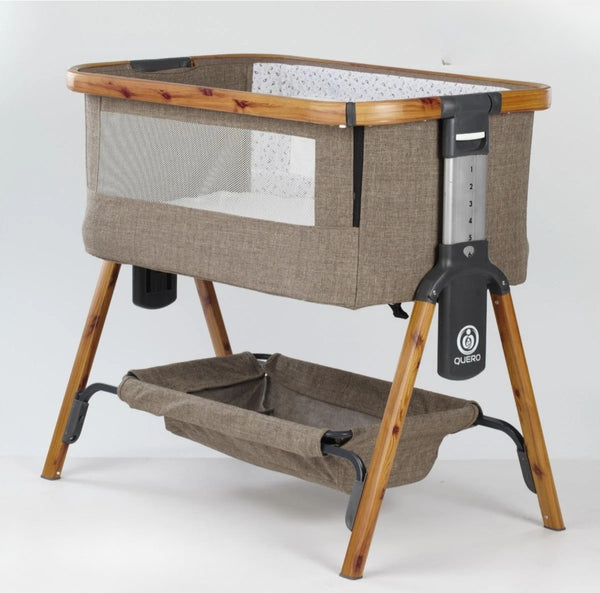Losa Co-Sleeper Babybed Bruin – Opvouwbaar, Schommelbaar, Verrijdbaar met Wielen, Vastzetbaar, Inclusief Draagtas (0-20 kg)