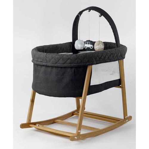 Quero Terra Houten Wieg & Aanschuifbedje – Duurzaam Babybed - Zwart