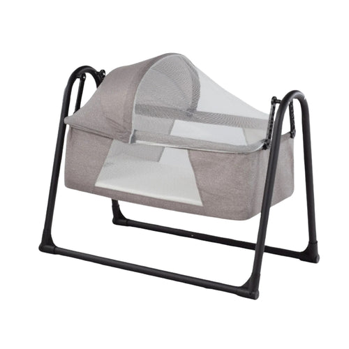 Viona Co-Sleeper Babywieg Grijs – Schommelbaar, Muggennet, Eenvoudige Montage, 40x80 cm