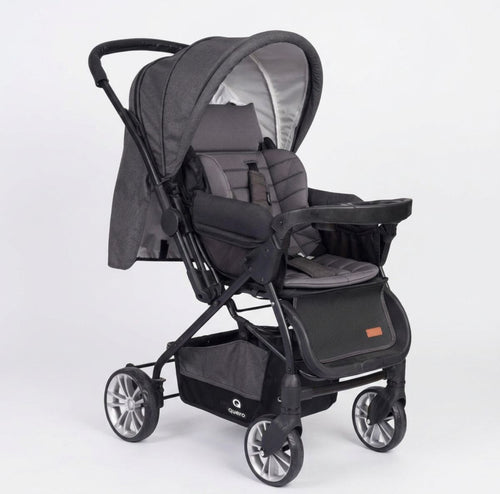 Omkeerbare Kinderwagen – Inklapbaar & Lichtgewicht – Verstelbare Rugleuning – Zwart – 0-36 kg
